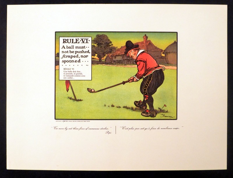 SOME OF THE RULES OF GOLF VI 1966 Charles Crombie LITHOGRAPH
