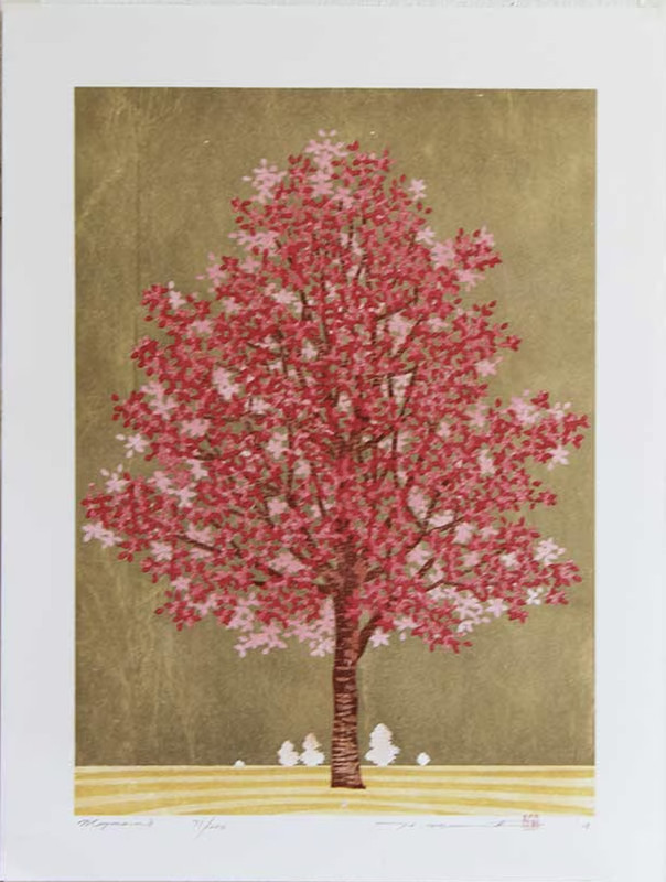 NAMIKI HAJIME Woodblock Print Magnolia 3 ED200 signed Pre-ordered