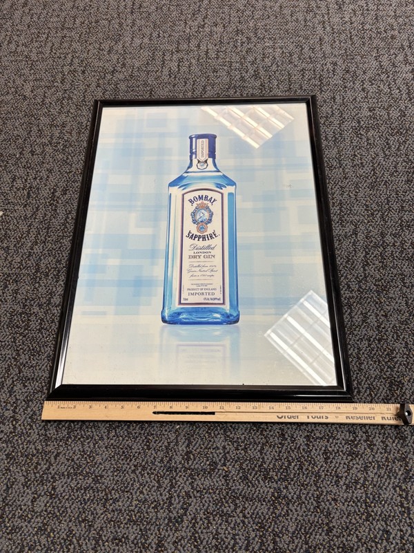 19 in x 25 in Framed Bombay Sapphire Art