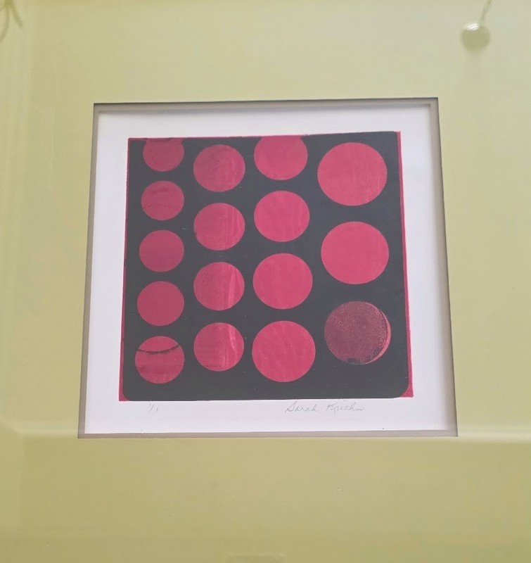 Sarah Kriehn Orig Monoprint "Polka Dots" Magnani Pescia Paper-Mayo Hosp Cal 2012 gallery