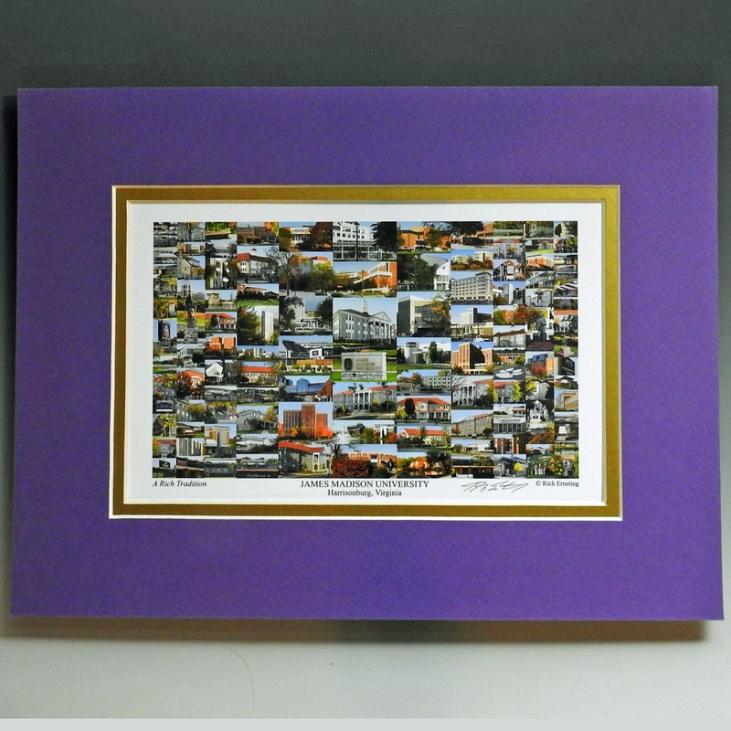 James Madison University,JMU,multiple sizes,9×12″,12×16″ campus photo collage