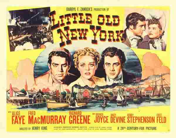 Little Old New York 1940 02 Film A4 Poster Print 10×8