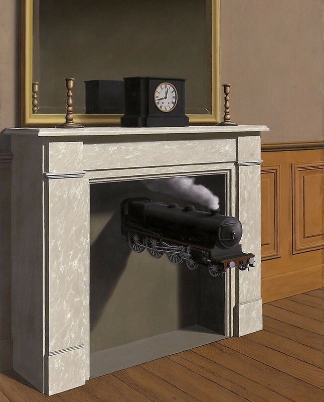 1938 Time Transfixed, by Rene Magritte Home Decor PRINT