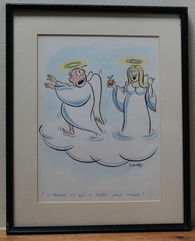 George Walker Original Cartoon - I found it on the tree over there