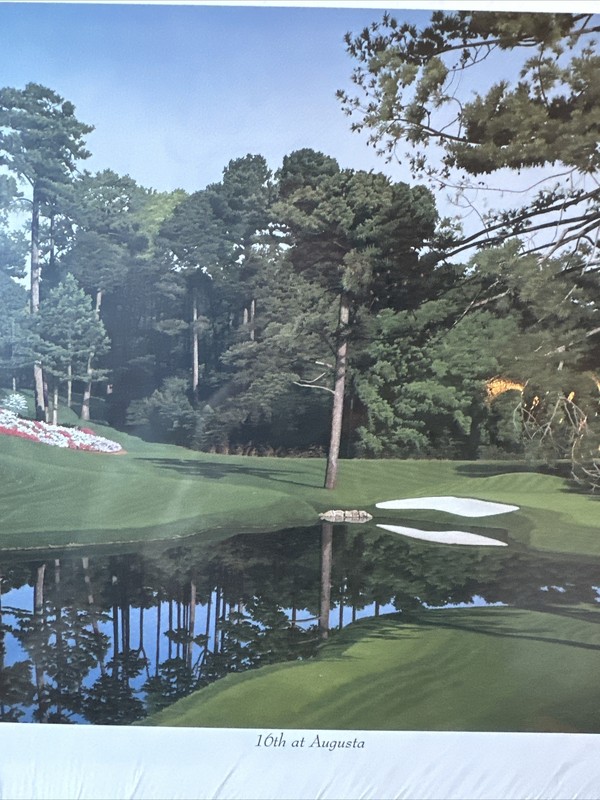 Danny Day Golf Print 16th at Augusta New in Plastic 9 1/2 x 11" Father’s Day ‘01 gallery