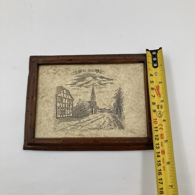 Alt-Wahn Germany Church Scene Vintage Framed Print 13x17cm Rustic Wood Frame gallery