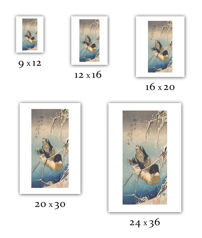 Utagawa Ando Hiroshige: "Mallard and Snow-covered Reeds" — Giclee Fine Art Print gallery