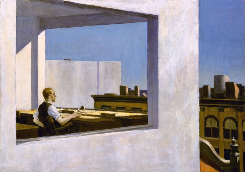 Edward Hopper: Office in a Small City 22×30 Archival Quality Fine Art Print