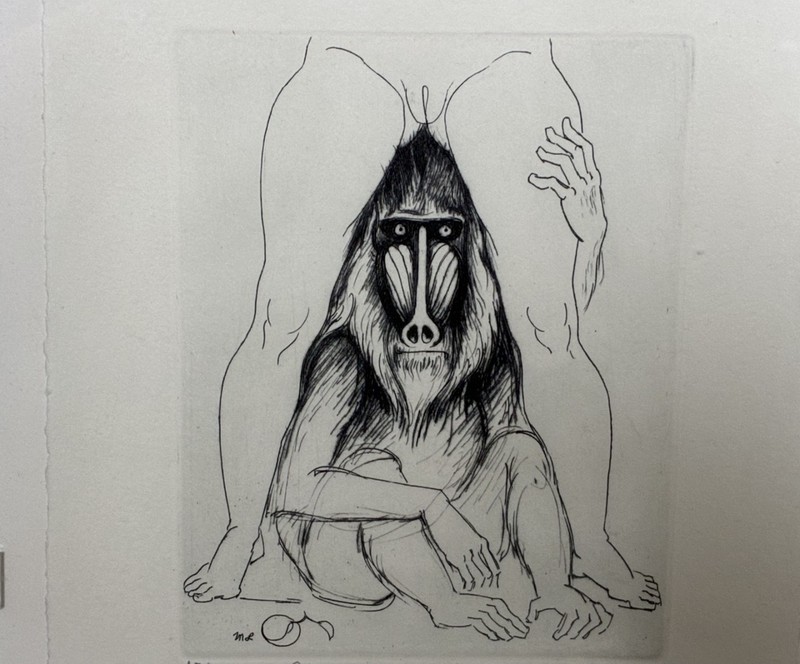 Signed Erotic Artist Morton Levin Original Etching 17/100 - Ape-X gallery
