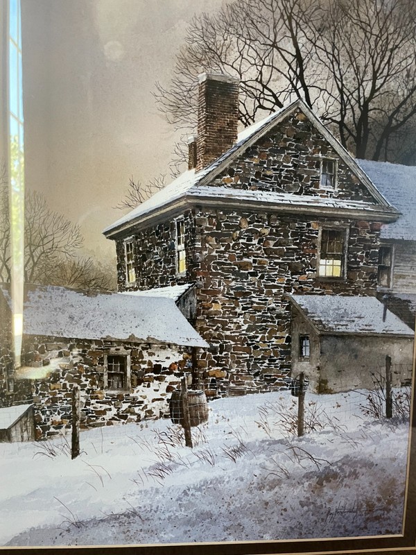 Daybreak - Ray Hendershot - Print in Ornate Frame - Excellent Condition gallery