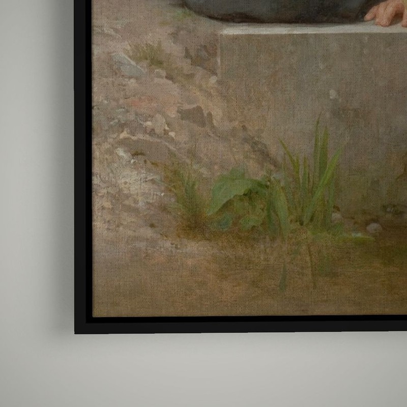 William-Adolphe Bouguereau - Fishing for Frogs - Art Print on Paper or Canvas gallery