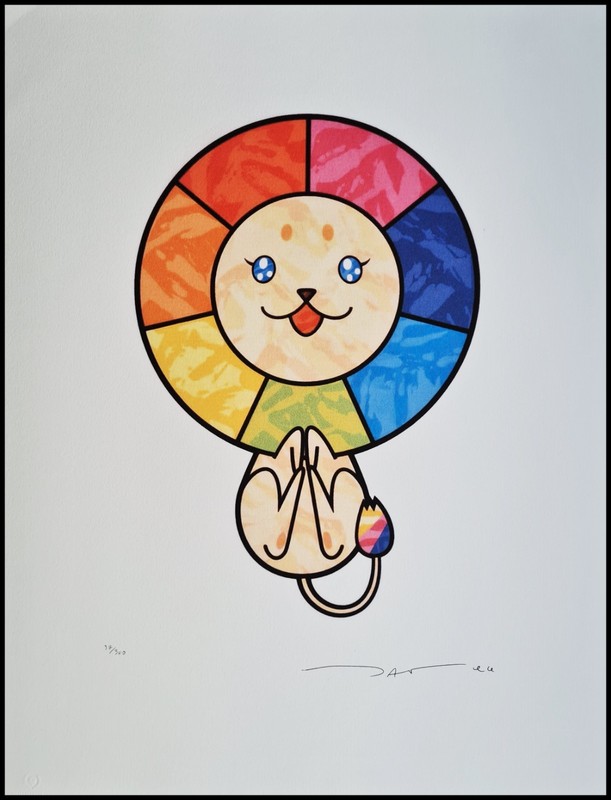Takashi Murakami Yume Lion 25 5/8×19 11/16in Lithography Print Limited 37/300