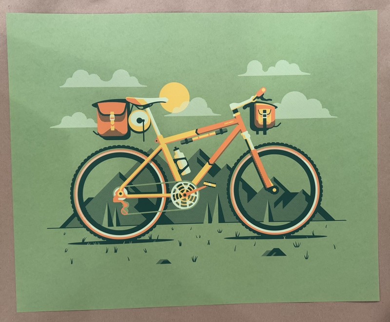 DKNG Durango (20″x16″ Mountain Bike/Bicycle, Silkscreen Art Print/Poster)