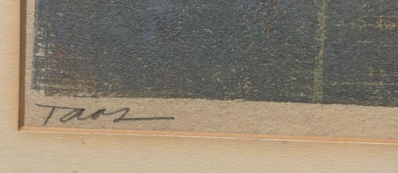 Original 1974 ERIC BELLMAN 'Taos' New Mexico ABSTRACT Expressionism Collagraph gallery
