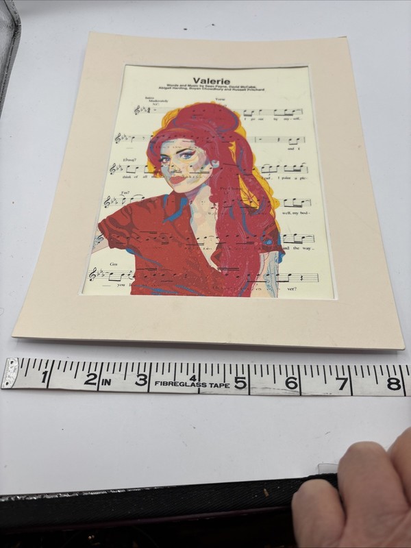 Amy Winehouse “Valerie” Sheet Music Matted Print gallery