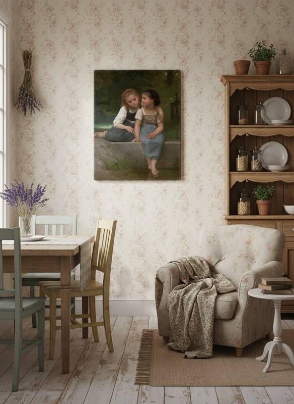 William-Adolphe Bouguereau - Fishing for Frogs - Art Print on Paper or Canvas gallery