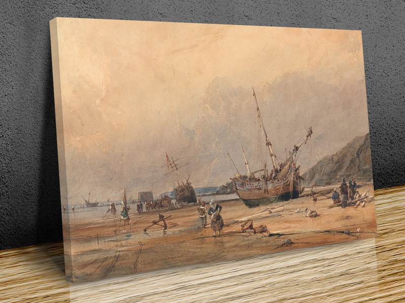 Calais Sands François Louis Thomas Francia canvas print framed/ print only