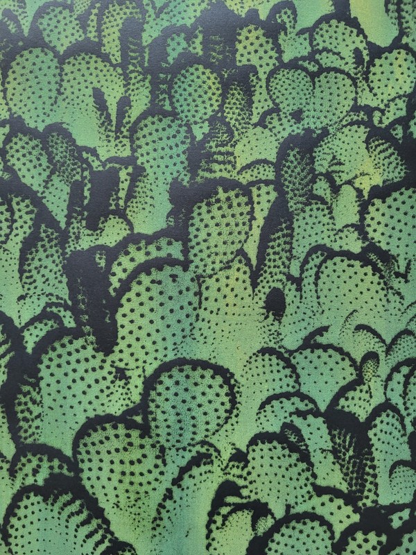 Glow In The Dark Cactus Screen Print, Opuntia Microdasys, Nopales 2009, KEEF gallery
