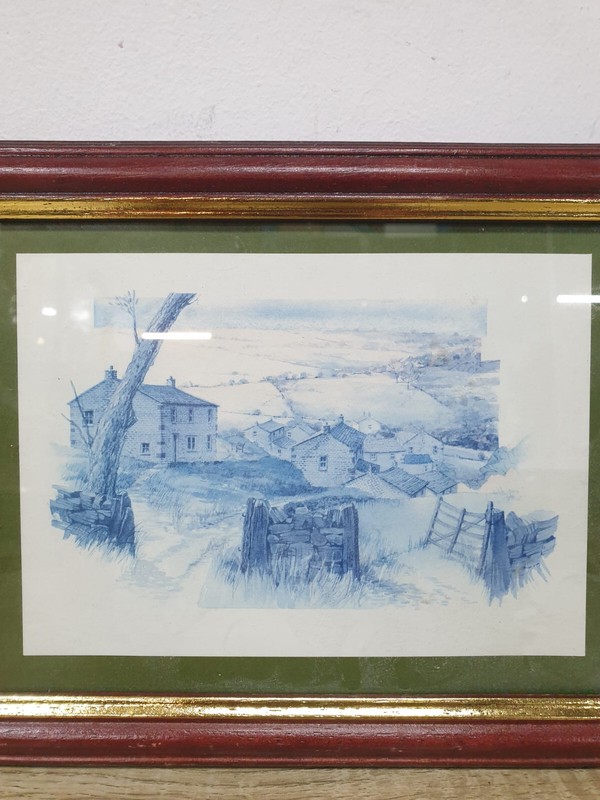Donald Ayres Vintage Countryside Realism Artwork 9.5 in x 7.5 in gallery