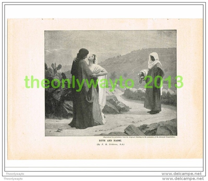 RUTH AND NAOMI, BY P H CALDERON, THE QUIVER, Book Illustration, c1899