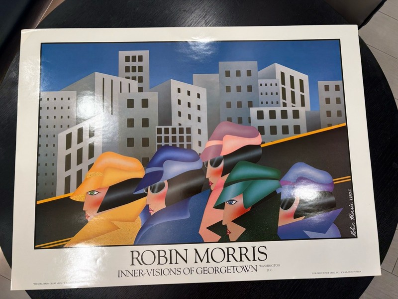 Robin Morris Print - The Girls from Great Neck - 1983 Vintage Art Poster 24x33
