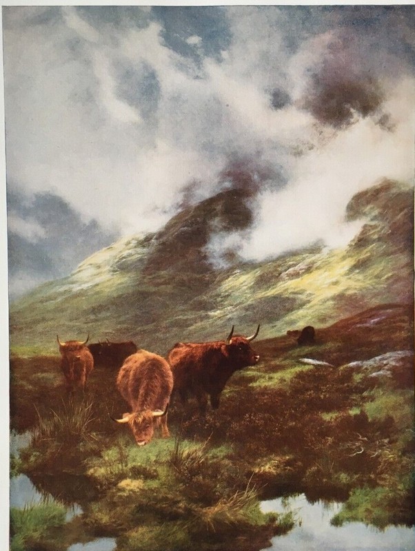 The Head of the Glen by Peter Graham – Antique Print 1930