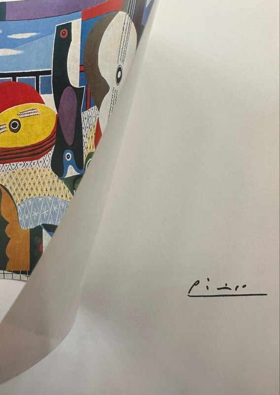 Pablo Picasso Original Signed Print, Mandolin and Guitar, 1924 -Vintage Art gallery