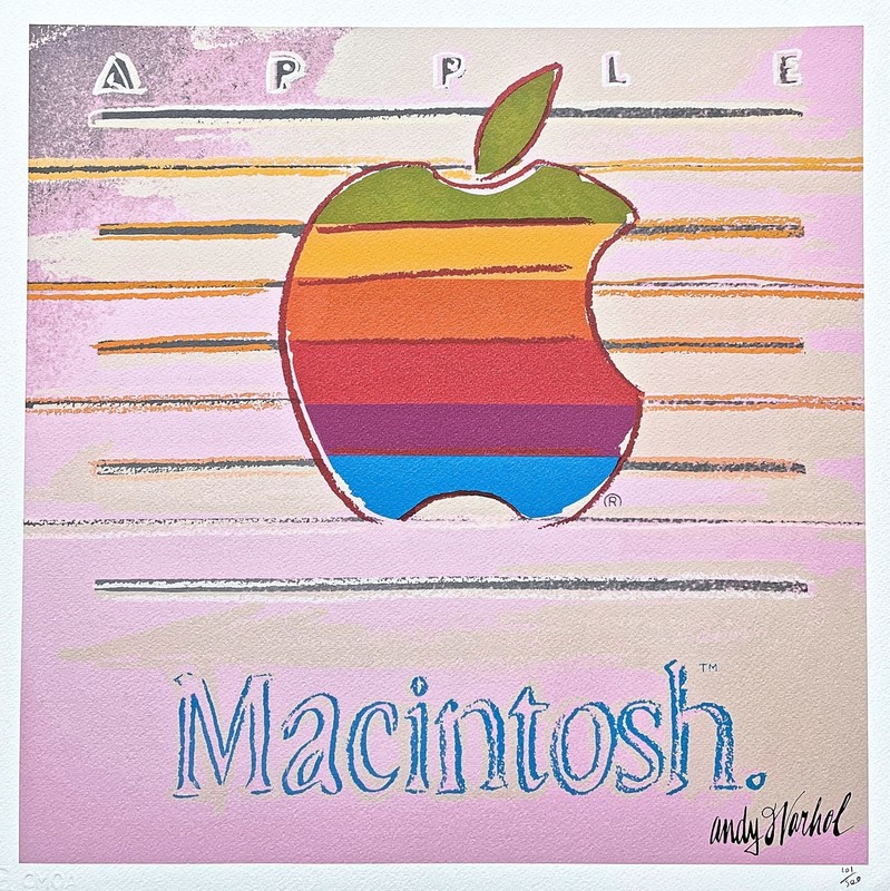 ANDY WARHOL - Apple - signed, numbered edition 101/500, 50x50 cm, CMOA