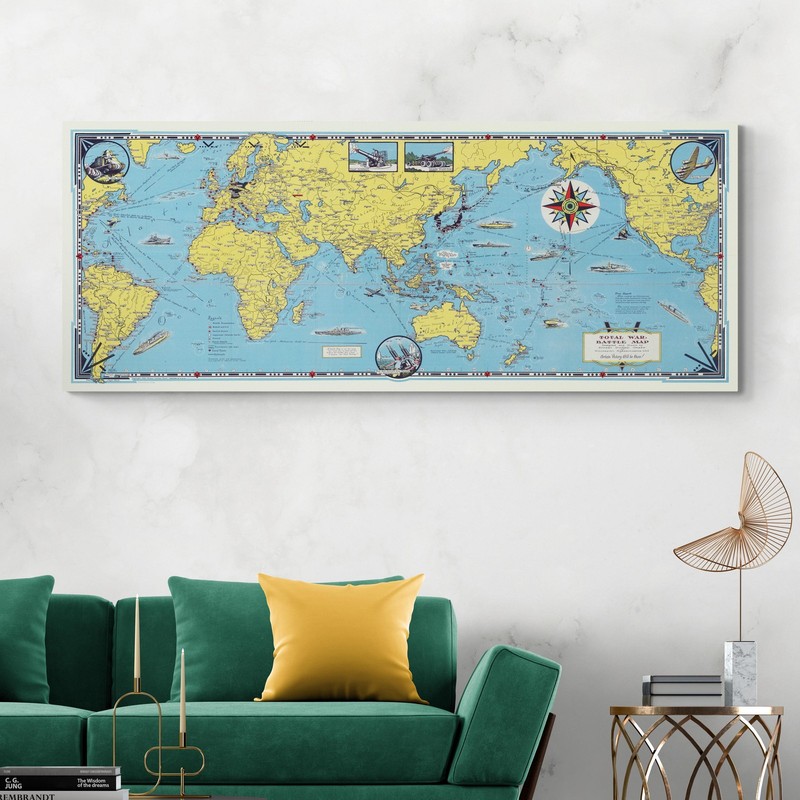 1942 Total War Map – WW2 Global Military Campaigns & Axis-Allied Movements