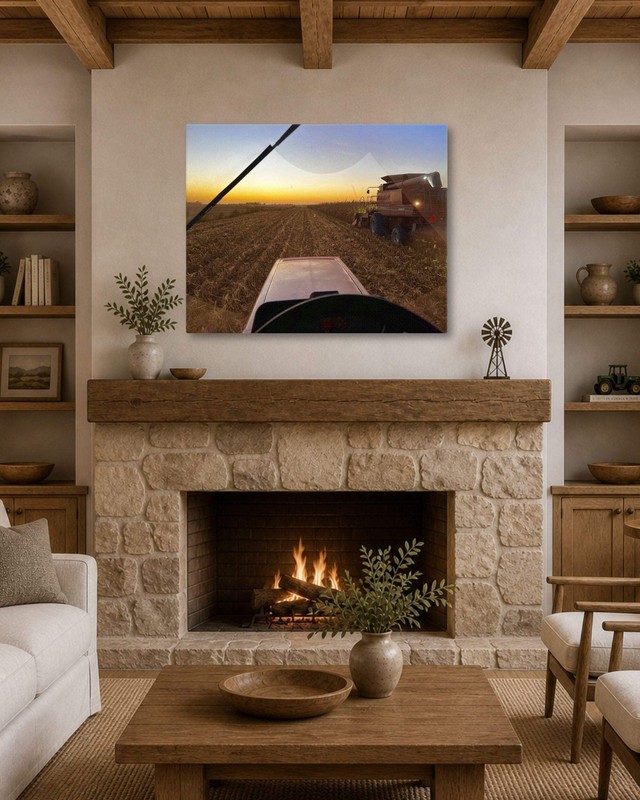 Iowa Corn Harvest Canvas Wall Art Farmhouse Country Landscape Print gallery