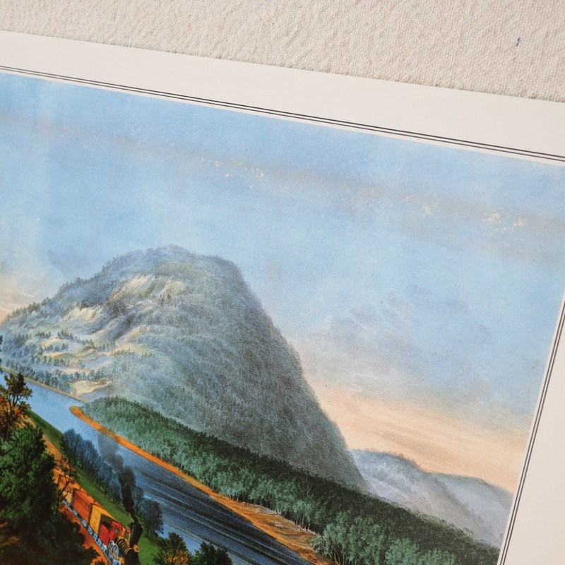 Currier & Ives Vtg Print Lookout Mountain Tennessee Chattanooga Rail Road TN MTN gallery