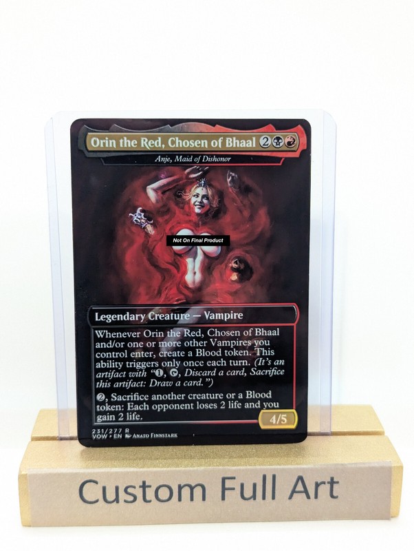 Anje Maid of Dishonor Orin Foil Sticker | Custom MTG BG3 Commander