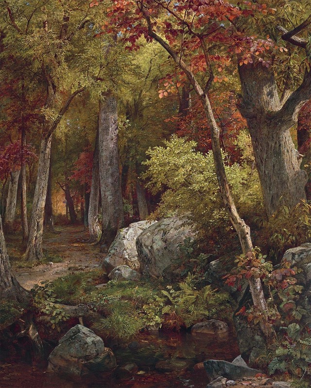 1800s Autumn Forest painting poster print Home Decor