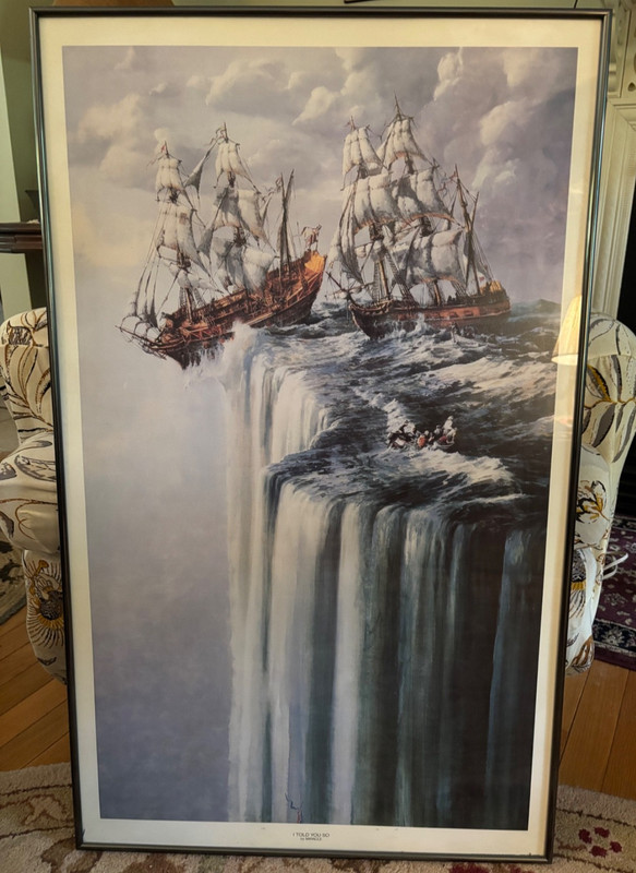 Vintage «I Told You So» by Miracle Art Print/Metal Frame-21×34.5×1″