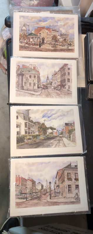 VTG Sue Quarles 9″ X 6″ Blank Card Lot Frameable Canada Prints