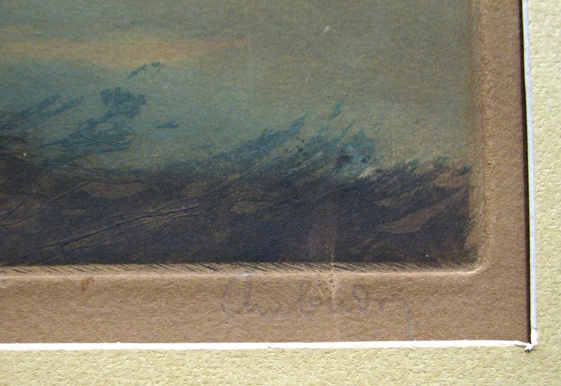 Vintage etching/aquatint of Avignon - signed - artist is unknown to me gallery