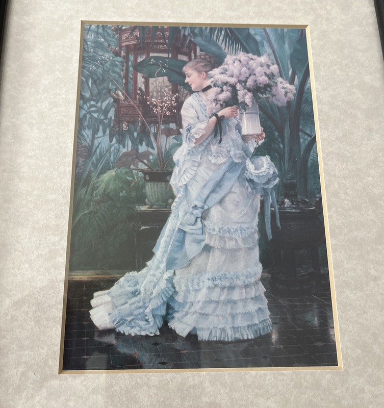 The Bunch of Lilacs - James Tissot - Poster Print Beautifully Framed (see Pics) gallery