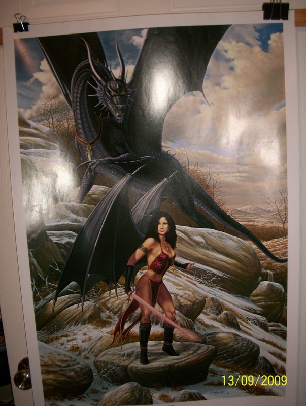 LARRY ELMORE 36″ X 24″ SIGNED & NUMBERED Print «THE SUKKUBUS» #88/1000