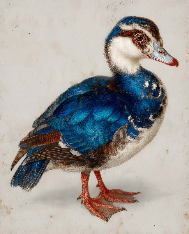 8×10 Colorful Mandarin Duck Art Print – 231668283