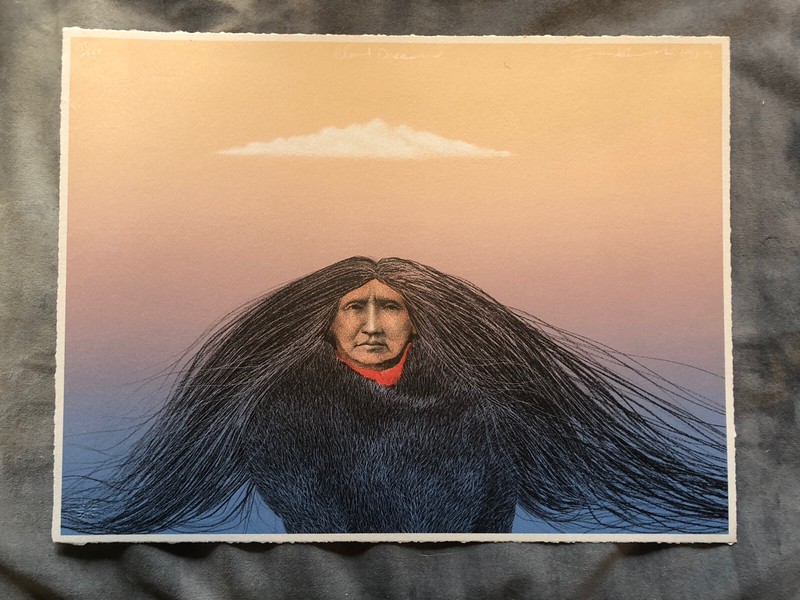 Frank Howell Cloud Dreamer Original Color Art Lithograph Signed. Not A Poster