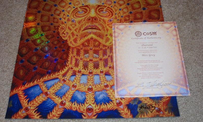 Alex Grey Oversoul Holographic Foil Serigraph Print S/# 333 Tool Poster Art gallery