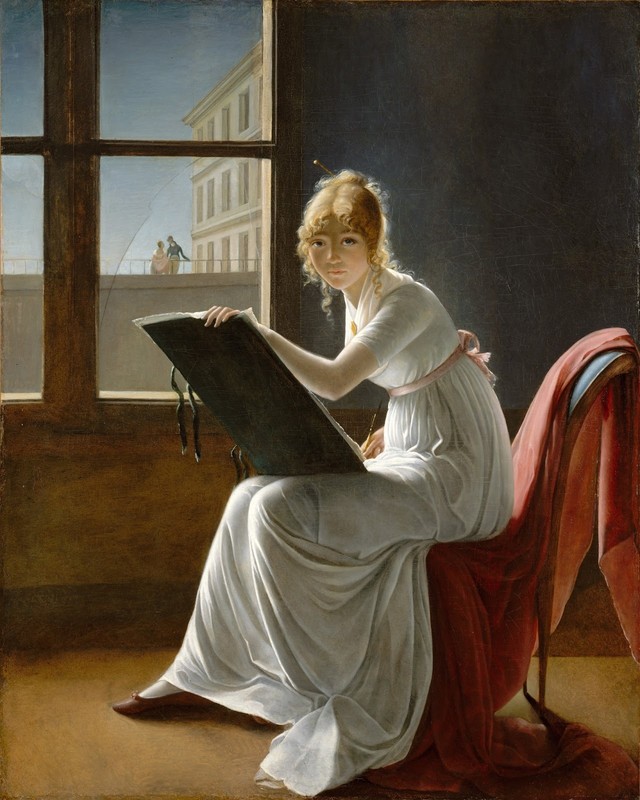 painting Giclee Marie-Denise Villers Portrait of a young woman Canvas Print