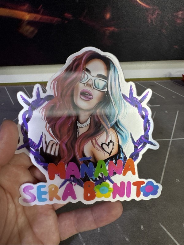 5 X 4 3D Flip Plastic Sticker Karol G Mañana Sera Bonito