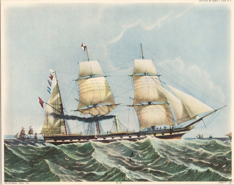 5 Different Sailing Ship Lithos 8x10 Ready to Frame gallery