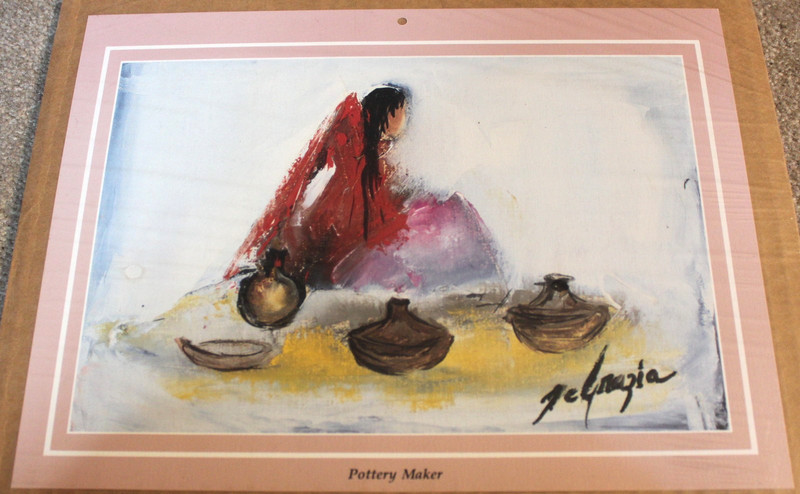 DeGrazia (1904-1982) Print The Pottery Maker 10-3/4 by 8″