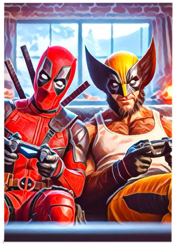 DEADPOOL & WOLVERINE GAMING * Fun Novelty * FUNNY * Art Card * ATC ACEO