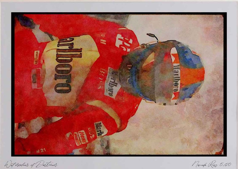 Car Racing 325031 Emerson Fittipaldi, Toronto Indy Watercolour Picture Ltd Ed A