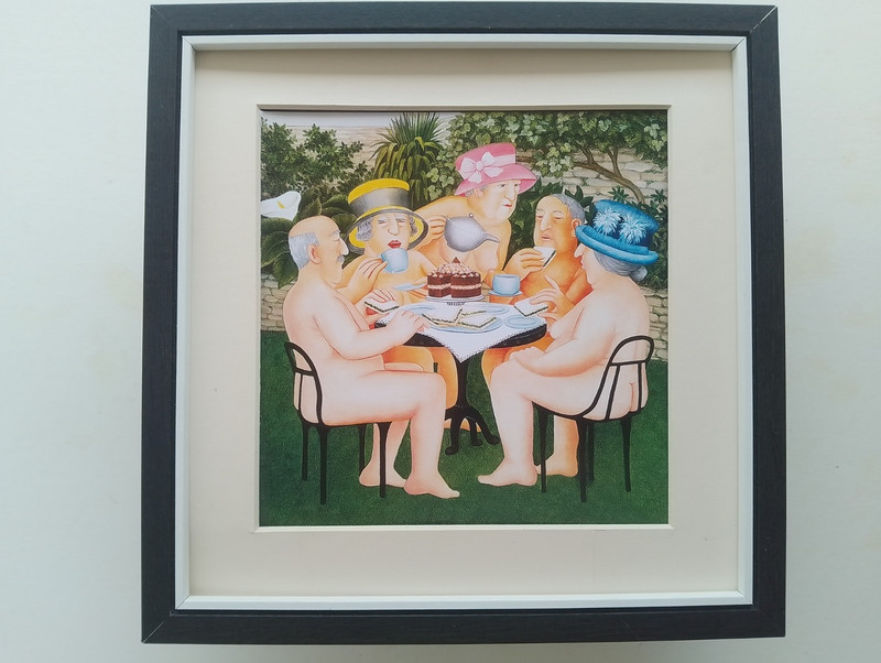 Beryl Cook – Eating Cake – Naked !! print FRAMED