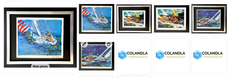 Set of 3 LeRoy Neiman 11x14in " Sailing" Plate Signed Collector Pieces Framed
