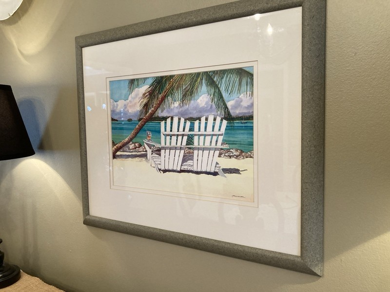 FLORIDA Coastal Print “Southern Comfort” by Klaus Schuler Matted & Framed 22x18” gallery